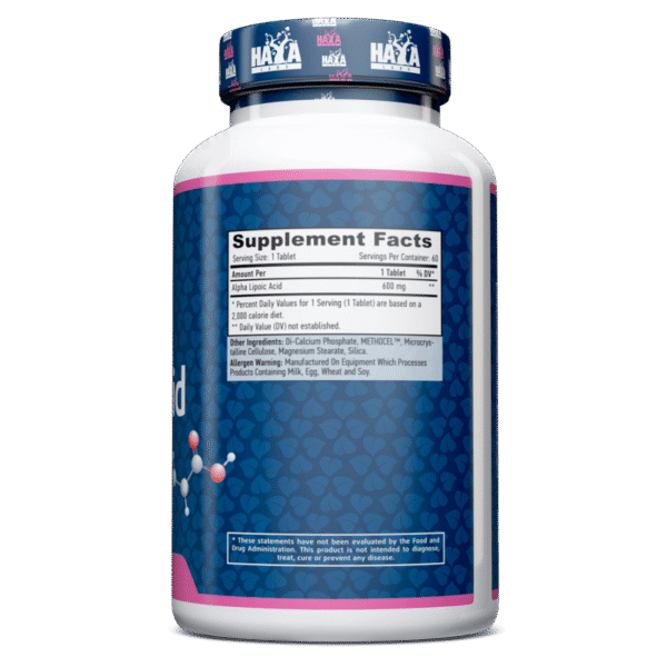 Alpha Lipoic Acid -Time Release- 600 mg. - 60 Tab