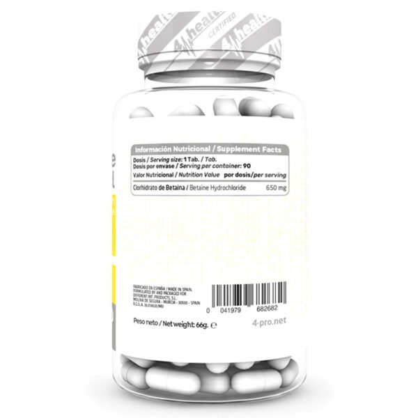 Betaine HCL 650 mg 90 Caps