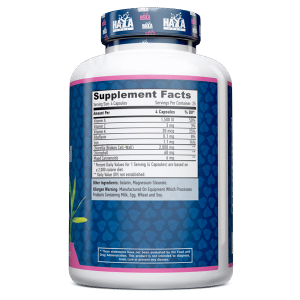 Broken Cell Wall Chlorella 500 mg. - 100 Caps.