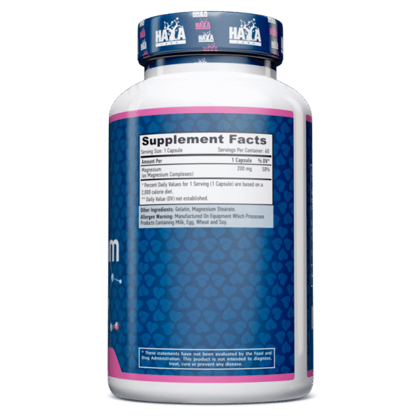 Chelated Magnesium 200 mg. - 60 Caps.