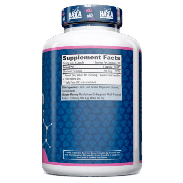 Chromium Picolinate 200 mcg. - 100 Caps.