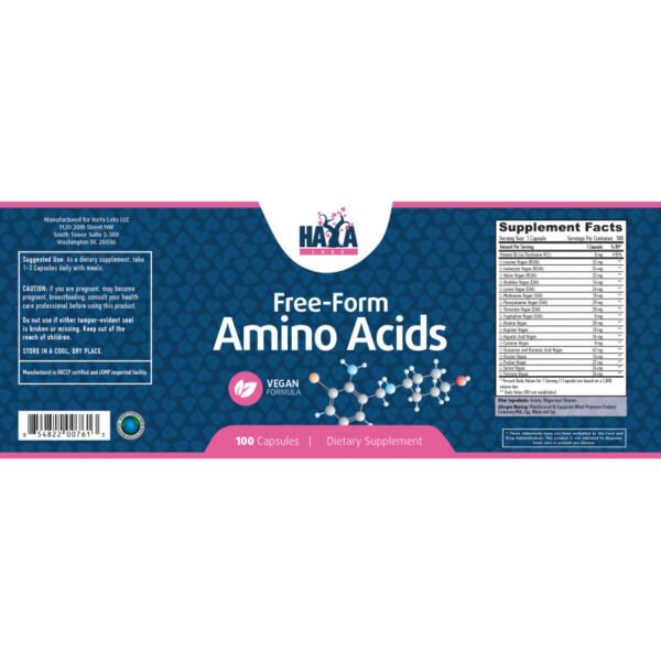 free-form-amino-complex-100-caps-vegan-formula (3) Free Form Amino Complex 100 Caps. Vegan Formula