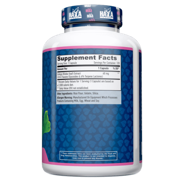 Ginkgo Biloba 60 mg - 120 Caps.