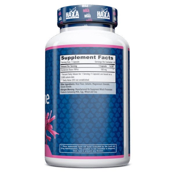 hordenine-98-100-mg-60-caps (1) Hordenine 98% - 100 mg - 60 Caps.