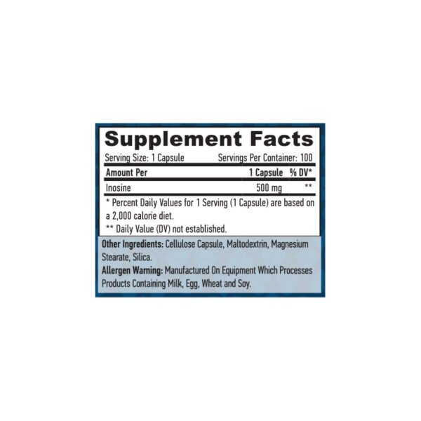 inosine-500-mg-100-vcaps (1) Inosine 500 mg. - 100 Vcaps