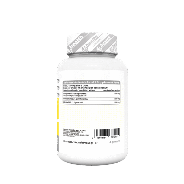 L-Arginine L-Ornithine L-Lysine 60 Caps