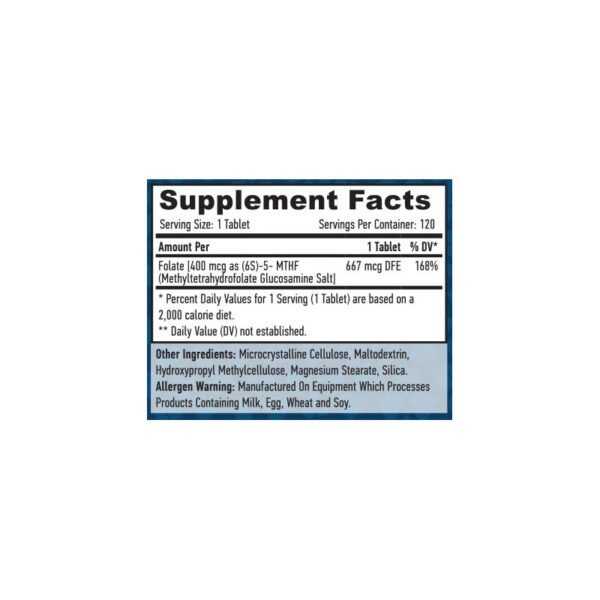 Methyl Folate 400 mcg 120 Tabs