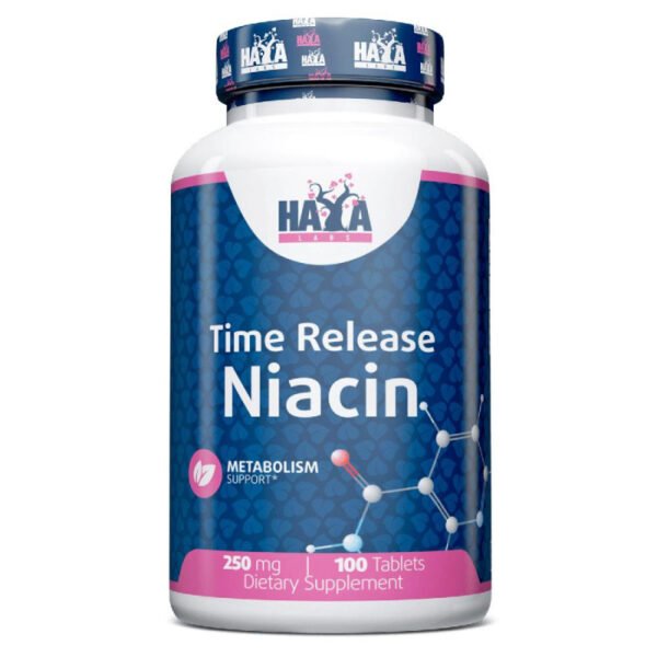 Niacin -Time Release- 250 mg - 100 Tabs.